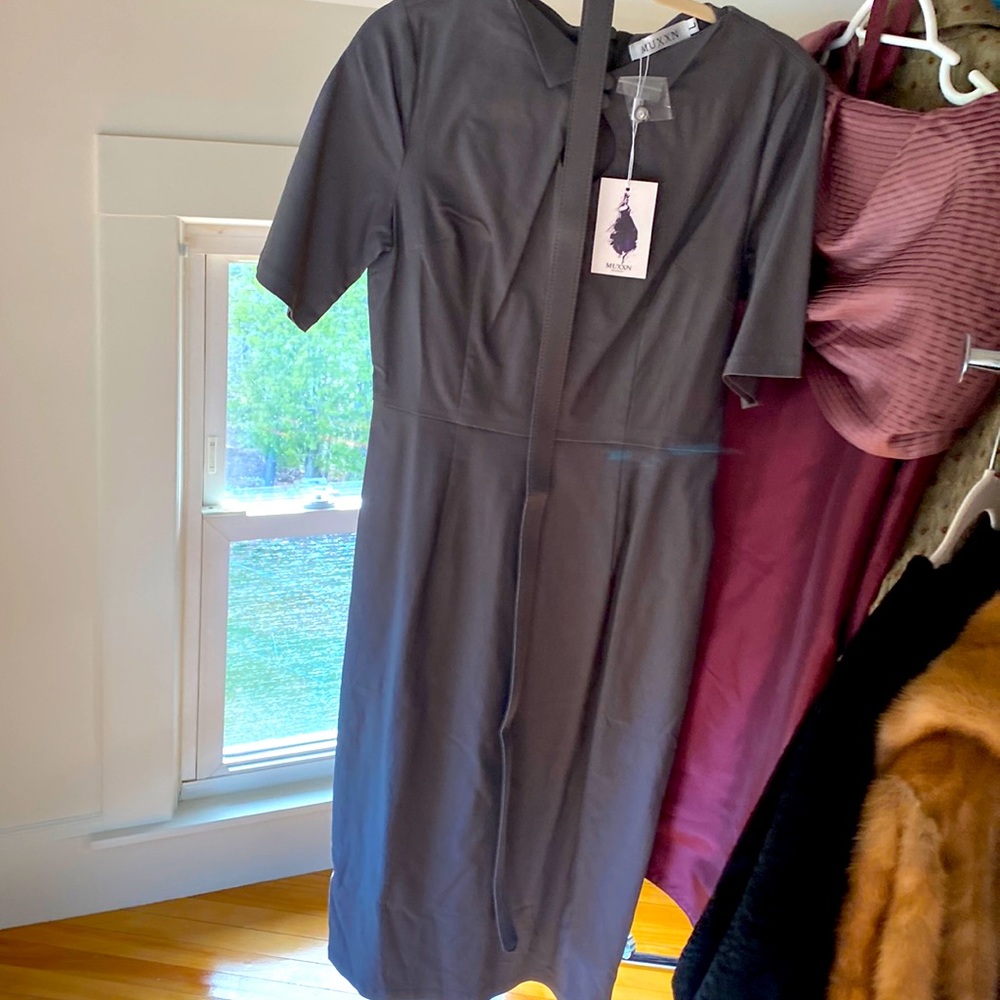 Grey midi dress new